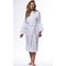 Waffle Kimono White Long Robe Square Pattern-Robemart.com