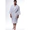 Waffle Shawl Long Robe Square Pattern White-Robemart.com