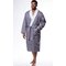 Luxury Microfiber Plush Lined Robe Gray-Robemart.com